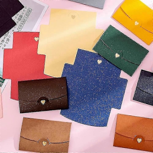 50 Stycken Mini Presentkort Kuvert, rosa Mini Kuvert