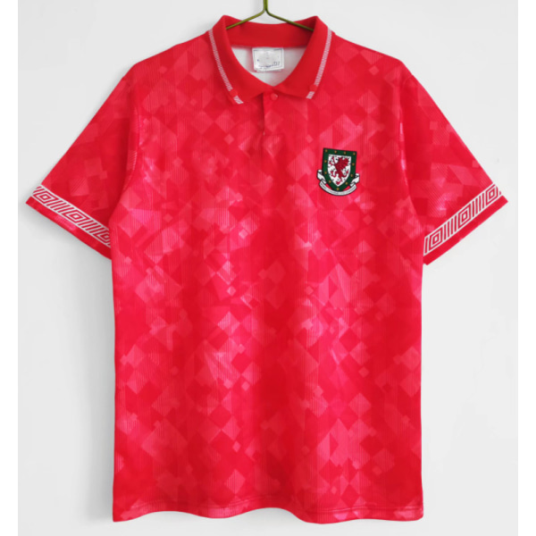 90-92 säsongen hemma Wales retro jersey tränings T-shirt Stam NO.6 XL