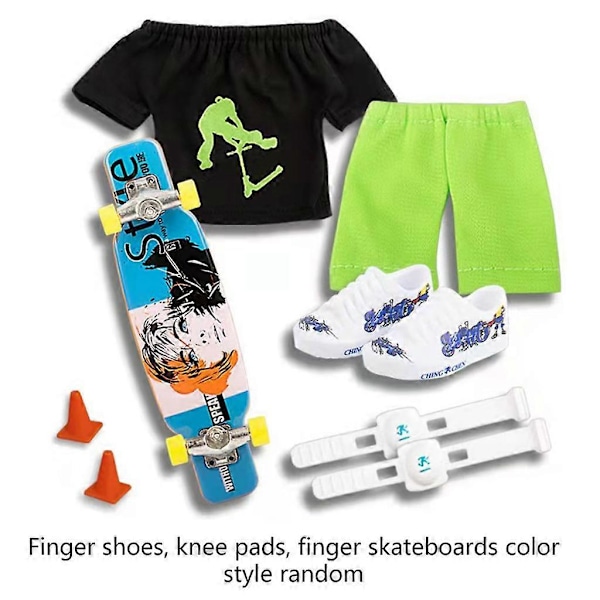 Fingersætsæt Finger Skateboard Med Sko Fingerboard Sko Og Bukser