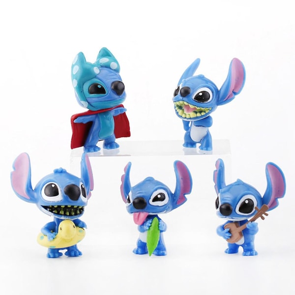 10 stk/Sæt Lilo & Stitch Mini Figurkage Dekoration Børnelegetøj