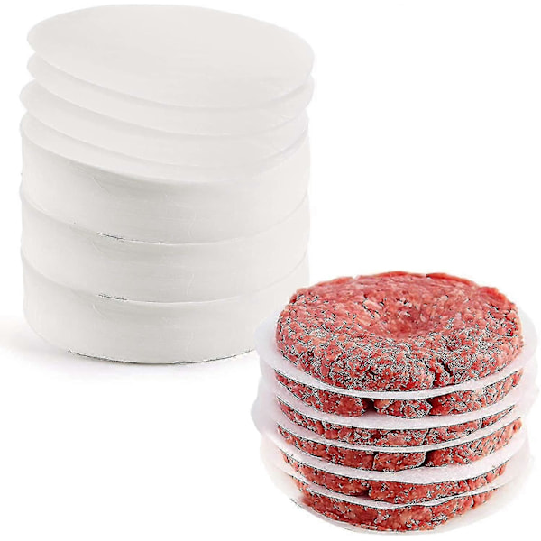 Burger Skiver, 500 Stykker, Runde, 12cm, Non-stick Bagepapir Til Burgerpresse Og Past Fiis