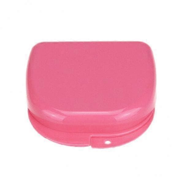 5-6-pack Luft Hål Box Proteshållare Munskydd Förvaringsfodral Behållare Rosa