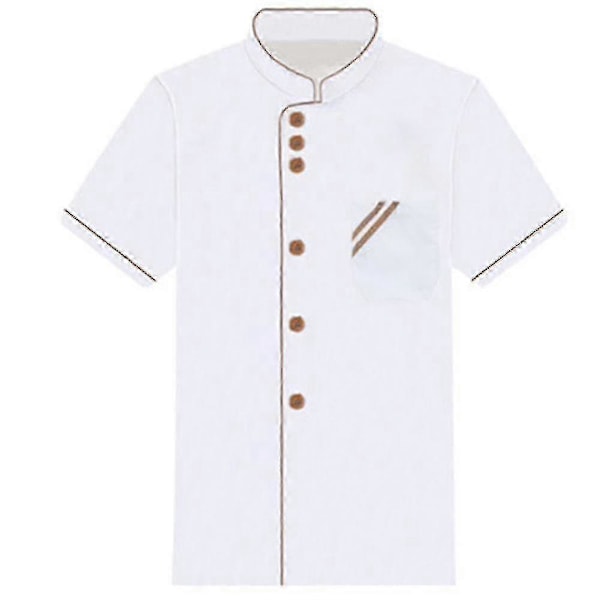 Kockjacka Unisex Kort Lång Ärm - Hotell Köks Service Uniform Arbetskläder