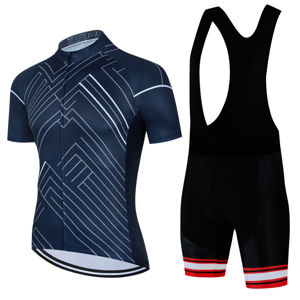 2023 Sykkeltrøyesett Herre Sykkelklær Landeveissykkelskjorter Dress Sykkelsmekkeshorts MTB Ropa Ciclismo Maillot Dark Grey XL