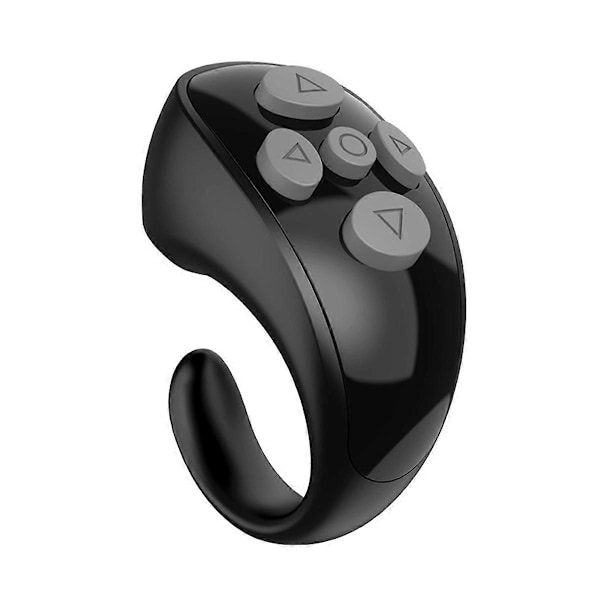 Ringkontroller E-bok Sidevender Fjernkontroll for Tiktok Svart