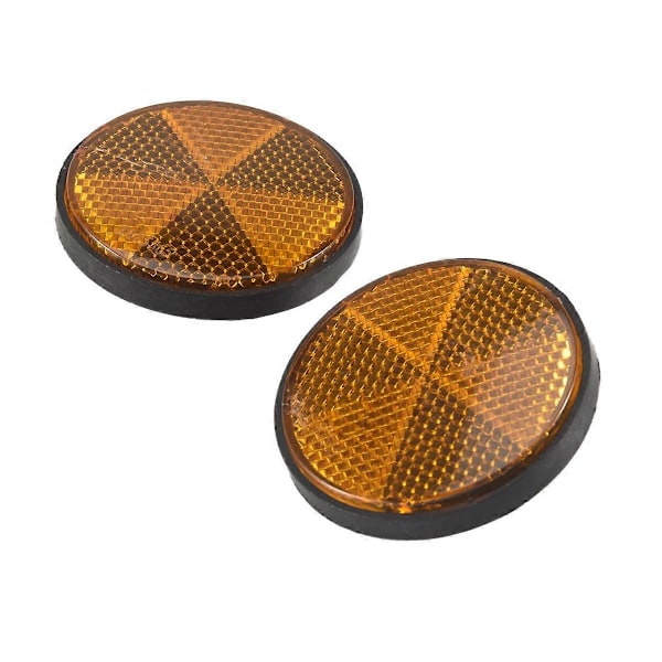 2 x 2-tommers Runde Oransje Reflektorer Universell For Motorsykler ATV Sykler Dirt Bikes