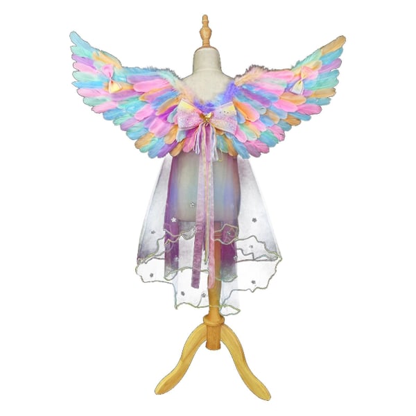 Angel Wings Kostume Til Voksne Kvinder Børn Jul Suitable For Height 110-150cm