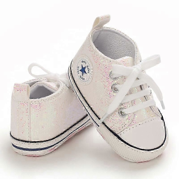 Baby Første Gåsko Lærredssko Børn Skridsikre Letvægts Slip-on Beige, 12cm