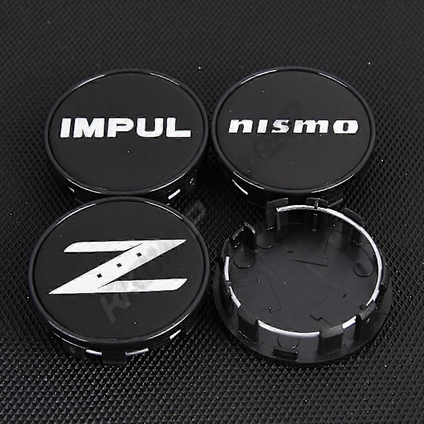 4 kpl Pyörän Navan Keskikuppi 54mm/50mm Vanteen Keskikuppi Nismo Z Impul -tunnustarra Pyörän Keskikupit, 4