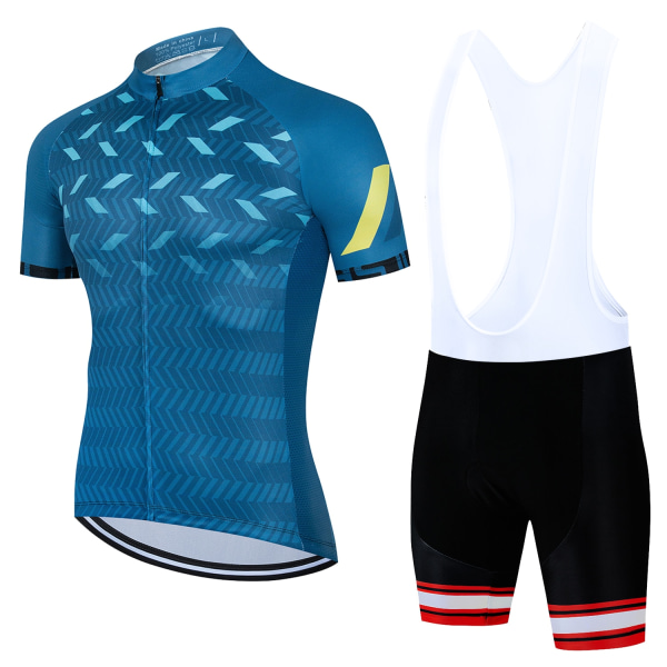2023 Pyöräilypaita Set Miesten Pyöräilyvaatteet Maantiepyörä Paidat Puku Pyörälappu Shortsit MTB Ropa Ciclismo Maillot Green L