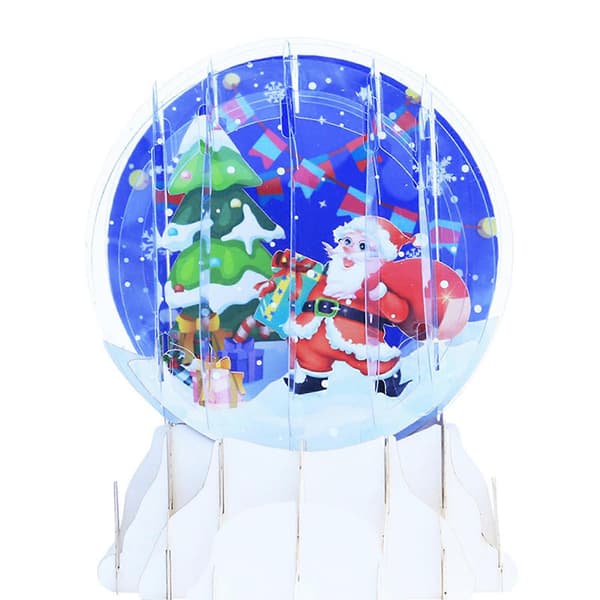 3D Figur Ornamenter Pop-Up Kort Julekugleform