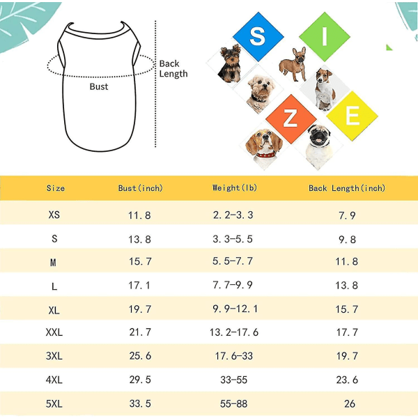 4 stykker Sommerskjorter til kæledyr Hund Kat T-shirts i hawaiiansk stil Blomstret kokosnødtræ trykt hvalpe sommer strandskjortebeklædning 3XL