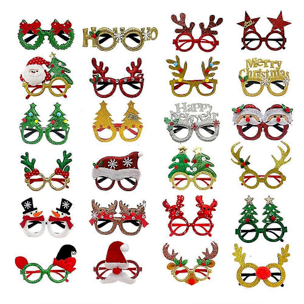 Julglasögon Partyglasögon Bågar Juldekoration Kostym Glasögon För Julfester