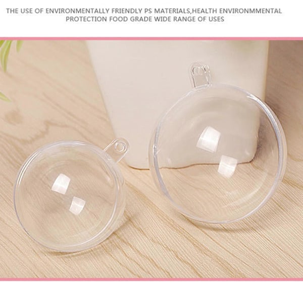 Utsökt Klar Prydnadsboll Hängande Ihålig Droppboll Bröllopsfest Ornament Dia 12cm