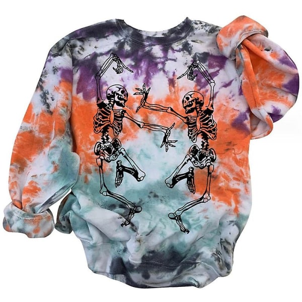 Halloween Sweatshirt Crewneck Pullover - Casual Løse Langærmede Toppe Shirts style 19 S