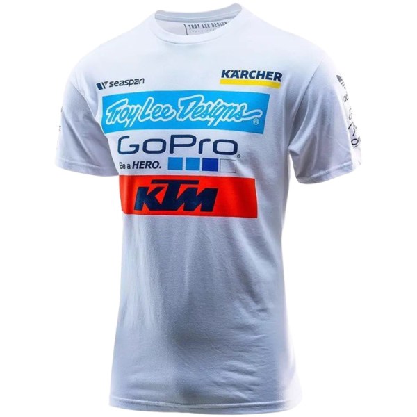 Sommar MOTO downhill kostym cykeldräkt kortärmad topp racing kostym white XXXL