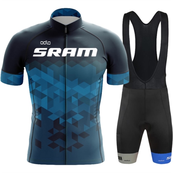 SRAM Cykelkläder Herr Sommar Herr Set 2023 Mtb Outfit Set Sportswear Shorts Uniform Jersey Byxor Man Kläder Skjorta Haklapp Black XL