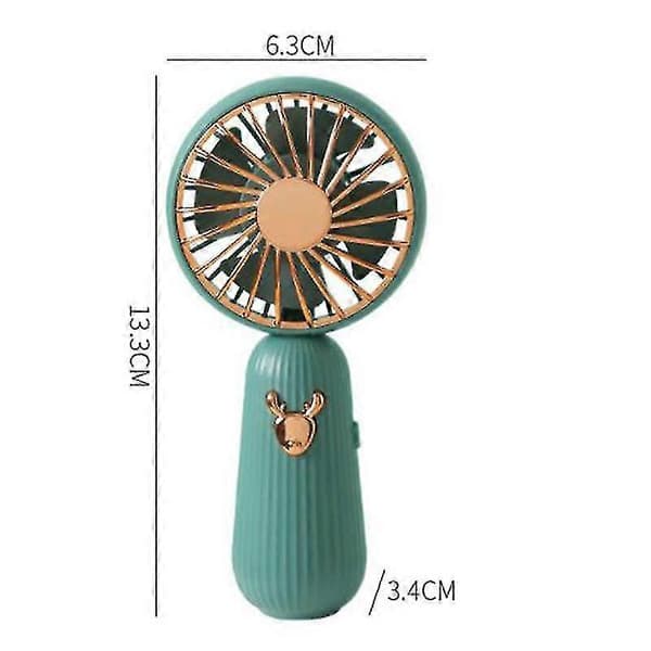 Mini Ventilator USB Genopladelig Bærbar Håndventilator Lazy Midlertidig Køleluftkøler 1 stk - grøn