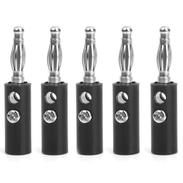 4mm Isolerede Bananstik Stik Nye 10 stk Rød + Sort
