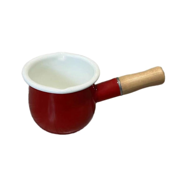 48 cl Mini Kastrull, Liten Kastrull med Trähandtag, Nonstick Kastrull för Te, Kokande Vatten, Kaffe