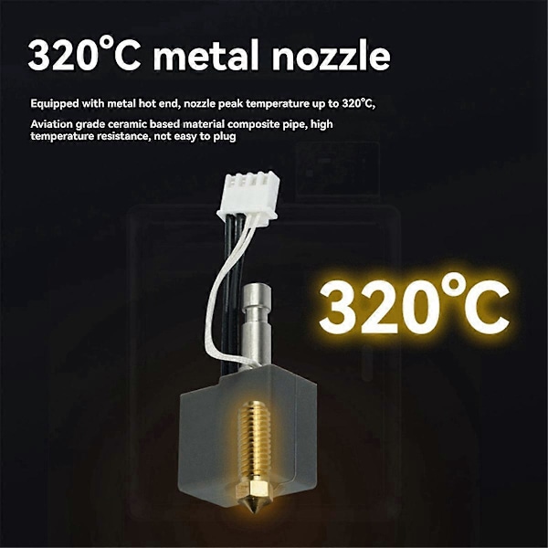 Hotend Kit til S1 3D Printer J-Head Printhoved med Messing & Hård Stål Dyser til Combo S1C 1 Sæt