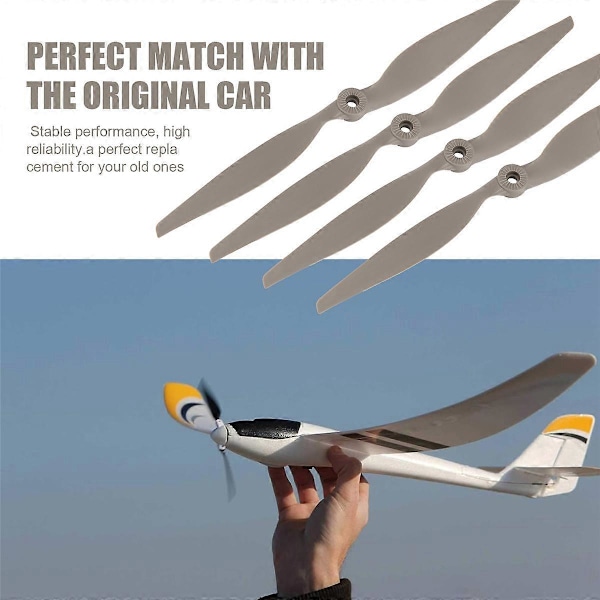 4 stk. RC Propeller CW 12x6 tommer til fly med adapterringe