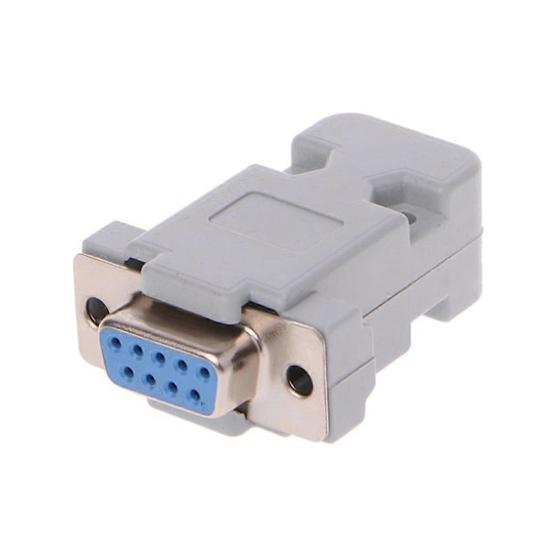 5 Set 9-Pin Hane/Hona D-Sub Kontakt Lödkontakt RS232 Seriell DB9 med Grå Kåpa