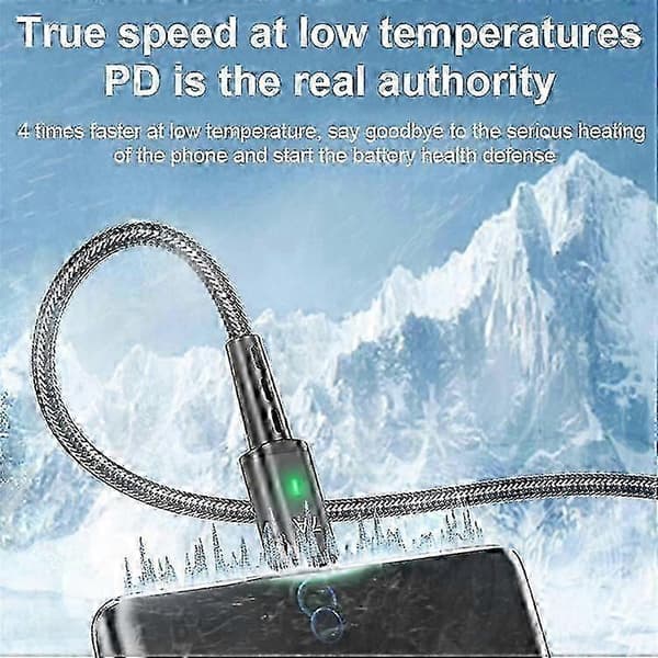 USLION US0188 USB-A til USB-C Flettet Opladerkabel, 1m Længde for Hurtig Data- og Strømoverførsel
