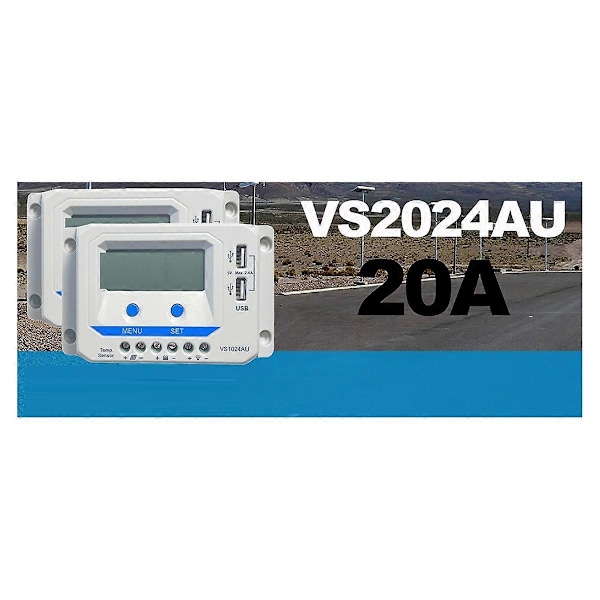 20A PWM Solar Opladningsregulator Auto Identificer Batterispænding 12V 24V Maks. PV Input 50V