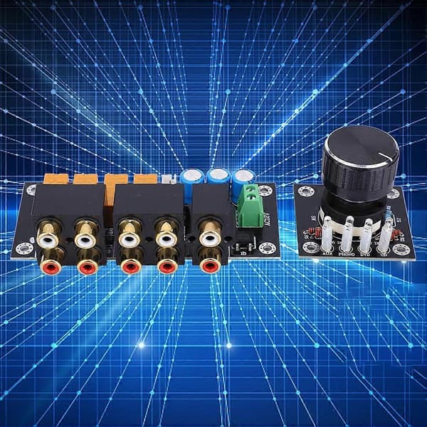 Audio Signal Valg Board 4 Vejs Audio Input Switching Input Board Vælger AC12~15V