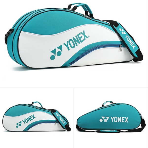 Ny design original Yonex badmintonracketväska rymmer 4 racketar Lake blue