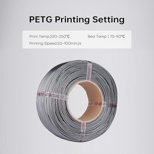 PETG Filament 1.75mm 3D Printer Filament 1kg (2.2lbs) Høyere Seighet 3D Utskriftsfilament Kompatibel