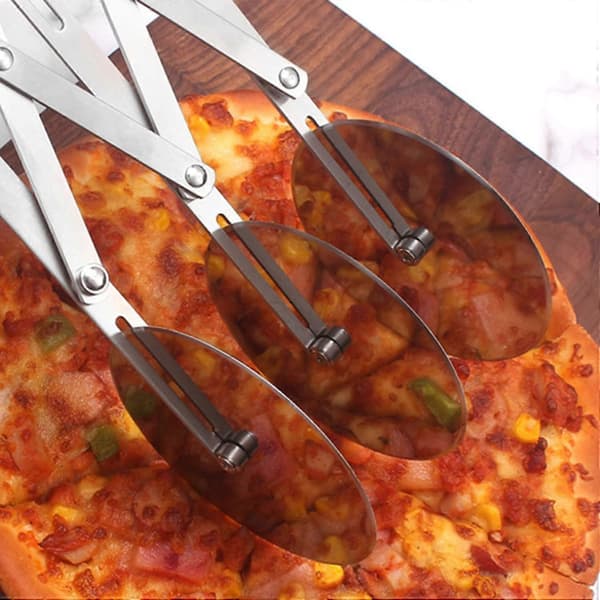 7 Hjul Pizza Kutter, Kutte Pizza Roulette, 24.5*5.5*7.3cm