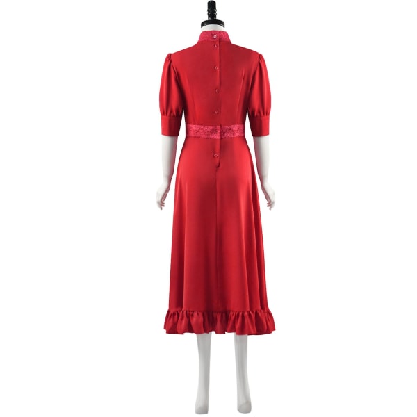 Cosdaddy Movie Pearl Cosplay -asu Halloween aikuisten naisten punainen mekko puvut puku L