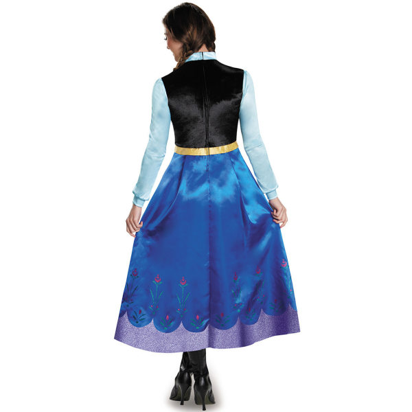 Halloween kostume voksen kvinde Prinsesse Anna cos kostume Frozen Snow White kostume kjole XL