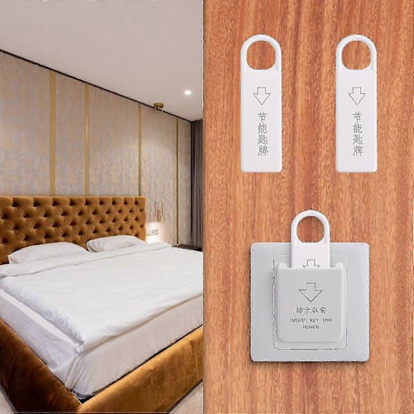 Högkvalitativ Hotell Magnetkortsbrytare Energisparande Brytare Sätt i Nyckel För Ström Med 3 Kort