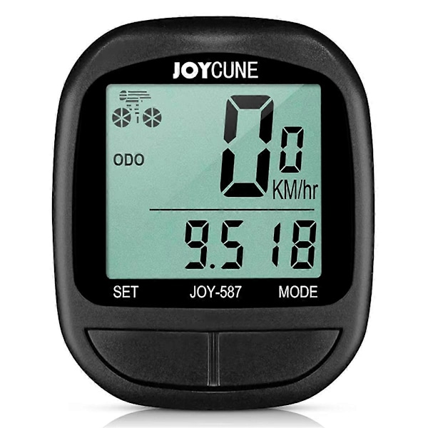 Cykelcomputer Cykel Vandtæt Kablet Speedometer Odometer Stopur Cykelcomputer med LED D