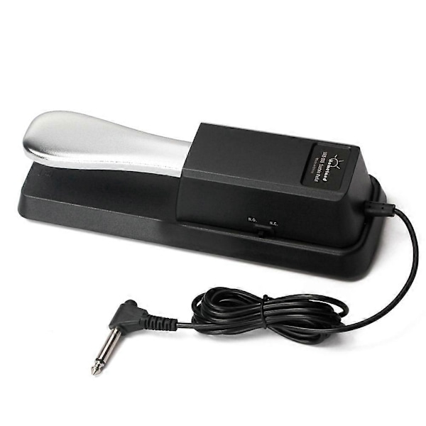 Højkvalitets Piano Keyboard Sustain Pedal med Skridsikker Gummibund til MIDI Keyboard, med 1/4inc