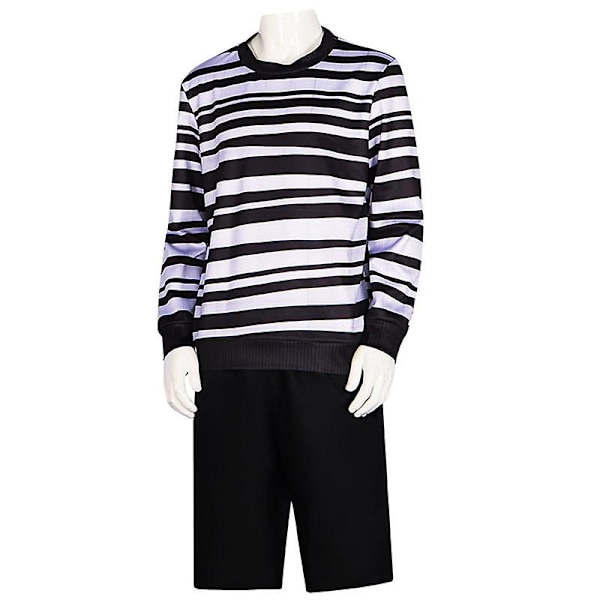 Cosdaddy Wednesday Pugsley Cosplay Addams Kostym Vuxen Herrskjorta Byxor Kostymer Halloween Carnival Party Kostym XXXL