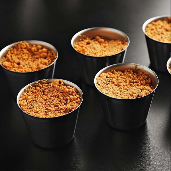 48-pak rustfri stål saucekopper, kommerciel kvalitet dyppesaucekopper, ramekin krydderi