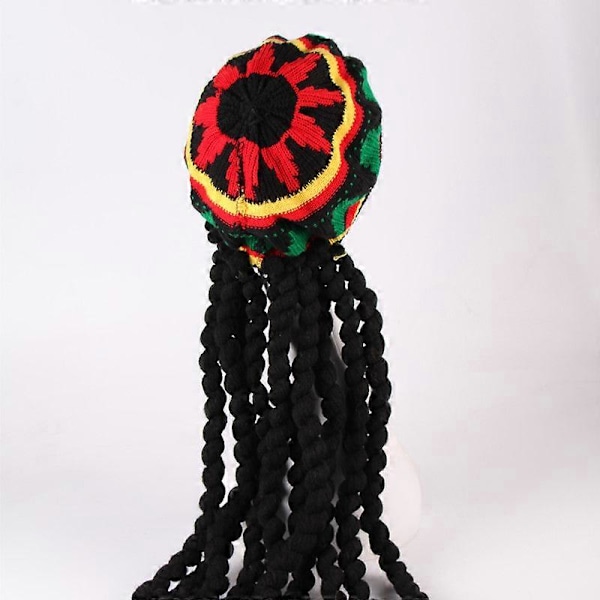 Halloween Jul Julegaver Dekoration Cos Paryk Fletning Stråhat Beret Dreadlocks