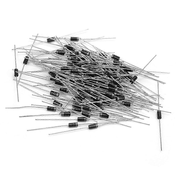 100 stk. 1N4007 1000V 1A Høyspent Likretterdiode Likretterdioder Elektroniske dioder