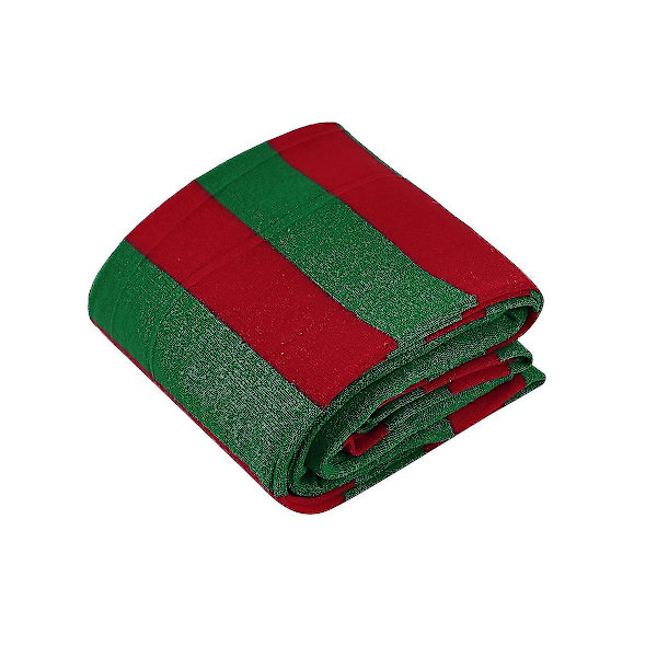 Joulutonttuhattu Joulupukin tonttukengät ja jouluraidalliset sukkahousut aikuisille Joulujuhlapuku Sukkahousut /hattu/kengät Type B Red Green