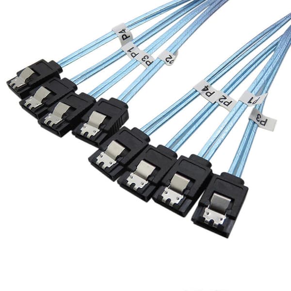 Sata 3.0 Datakabel Harddisk SSD Sata Kabel SAS Ledning 6Gbps 4 til 4/6 til 6