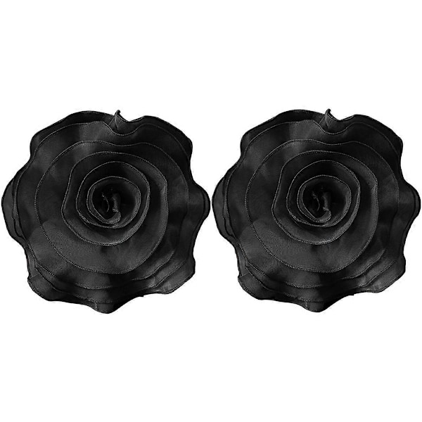 Svart Flerlags Tredimensjonal Gaze Blomst Corsage Dekorasjon