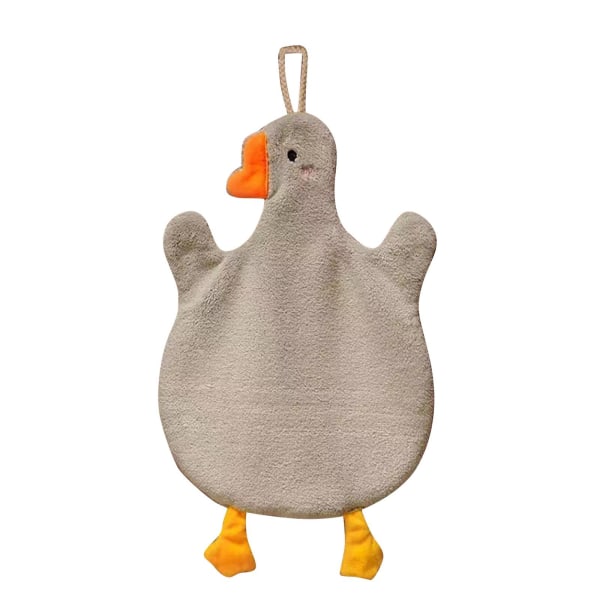 Keittiöpyyhe sarjakuva Duck Goose CAN ripustaa kotitalouksien kylpyhuoneen paksuuntunut imukykyinen pyyhe Nenäliina ruoanlaitto puuvilla Grey
