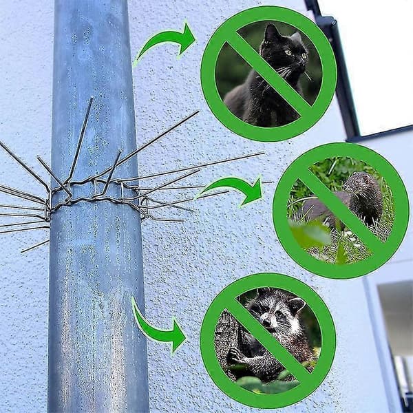 Anti-mår Kattekrage For Takrenner Nedløpsrør Stolper Trær Diameter 100 Mm Til Diameter 120 Mm, Rustfritt Stål, Sett Med 2