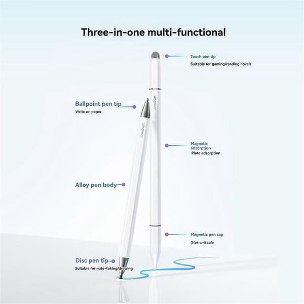 Magnetisk Stylus Lite med håndfladeafvisning, magnetisk design, touchpen til tablet-telefoner