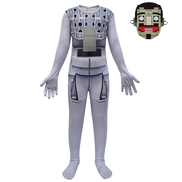 Skibidi Toalett Cosplay Kostym Tv Man Kamera Man Kostym Spel Skibidi Dop Ja Ja Ja Toalett Halloween Jumpsuit För Barn Presenter F 130