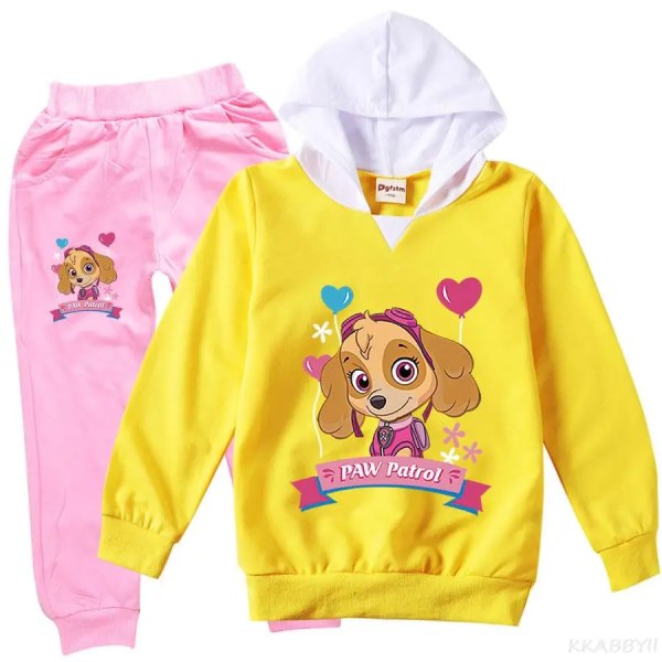 PAW PATROL Barnkläder Tecknade Flickkläder Set Vår Höst Kläder Kostym Toppar och byxor Baby Girl Höst Outfits style 9 130